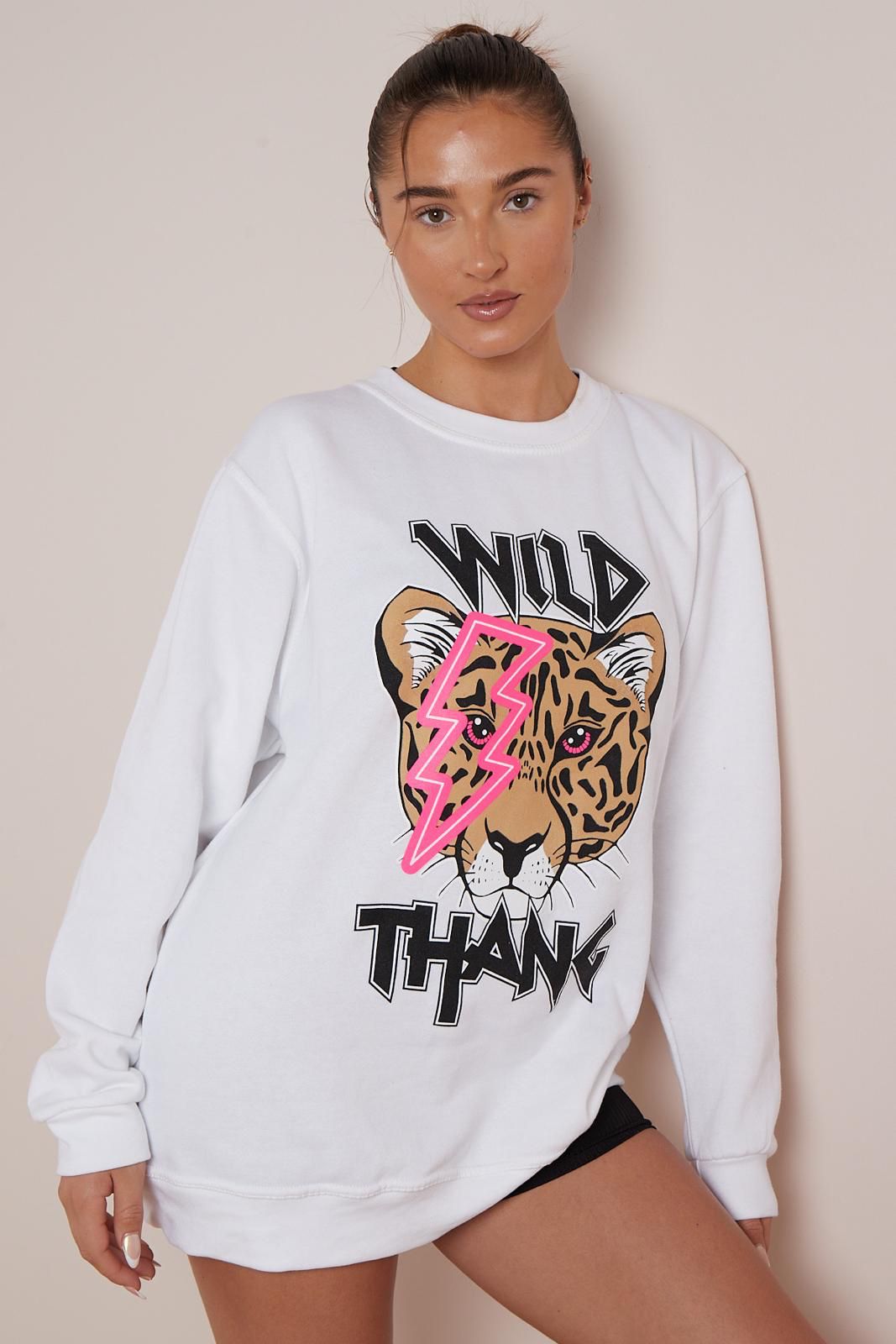 LONG SLEEVE TIGER T-SHIRT WHITE